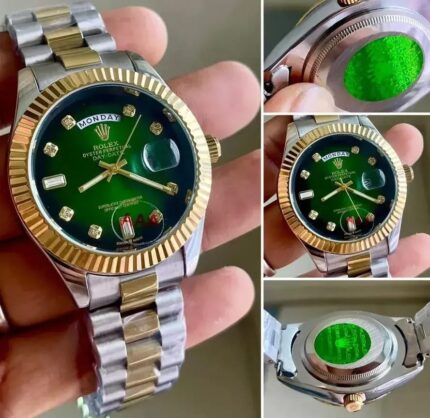 Rolex Unisex Green Dial 41mm Stainless Steel Watch